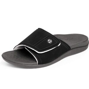 Vionic Kiwi Sandal Mens 6 Euro 39 Black Slide Supportive‎ Arch Orthotic New